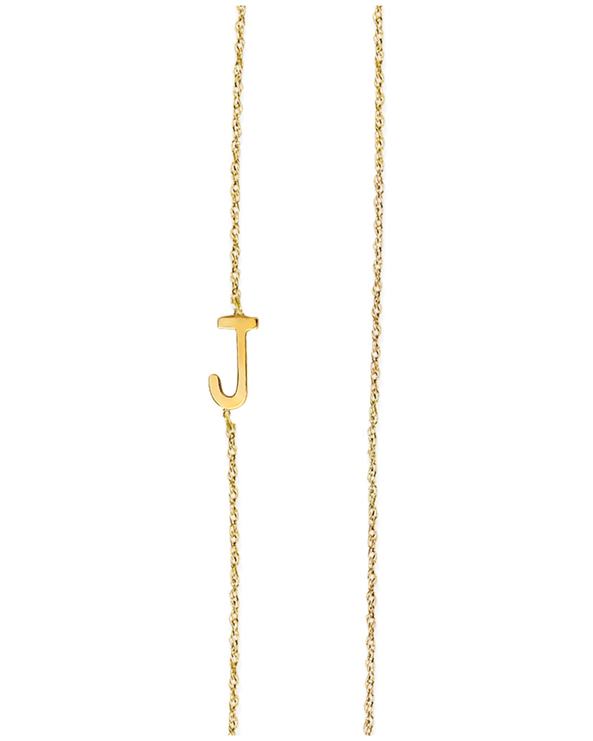 Jane Basch 22k Over Silver Sideways Block Initial Pendant (a-z) In Multicolor