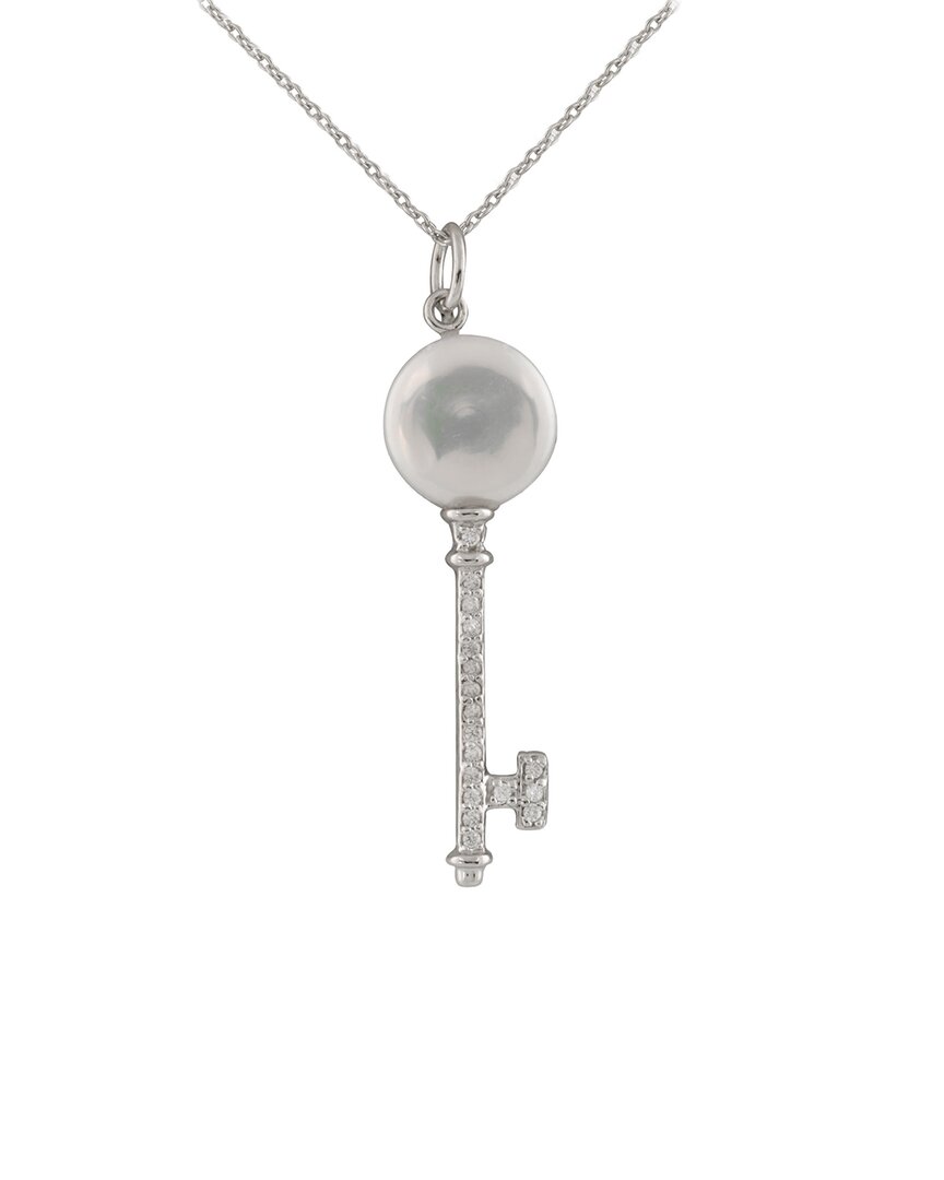 Splendid Pearls Silver 12-13mm Pearl Pendant Necklace