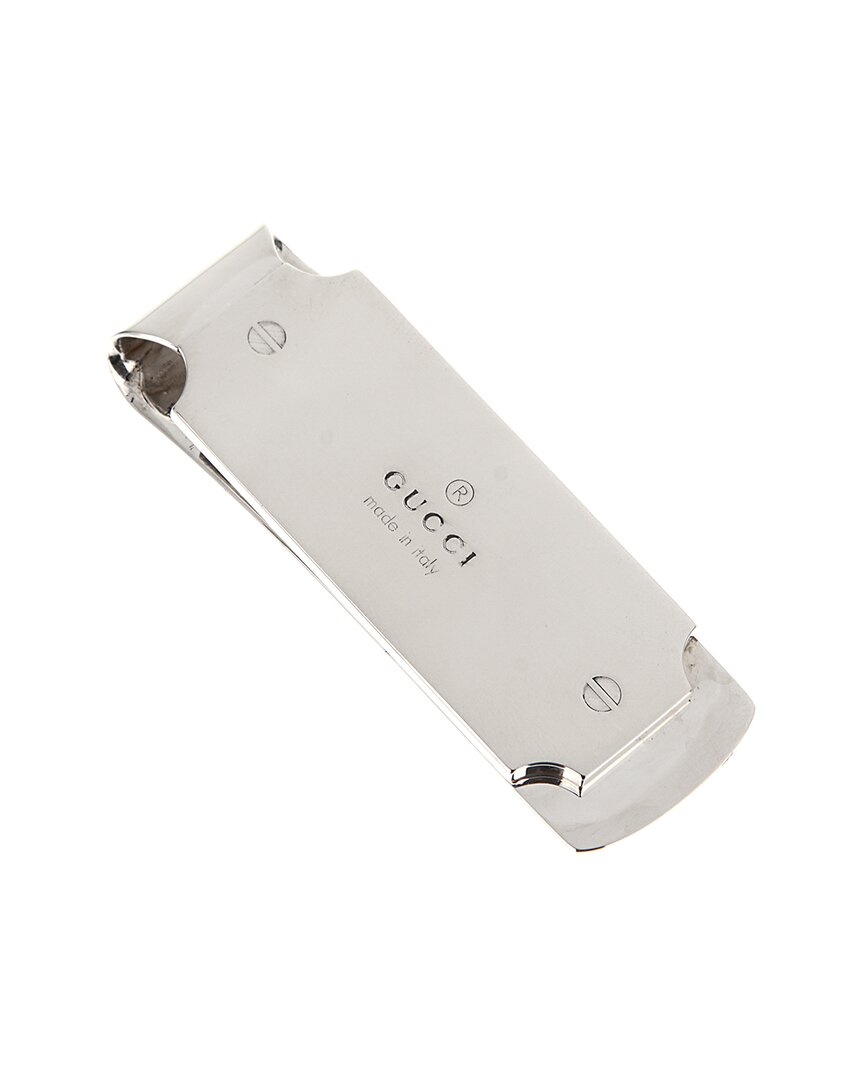 Gucci Silver Logo Money Clip
