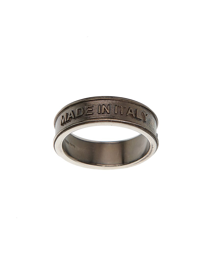Gucci Silver Logo Double Ring In Metallic