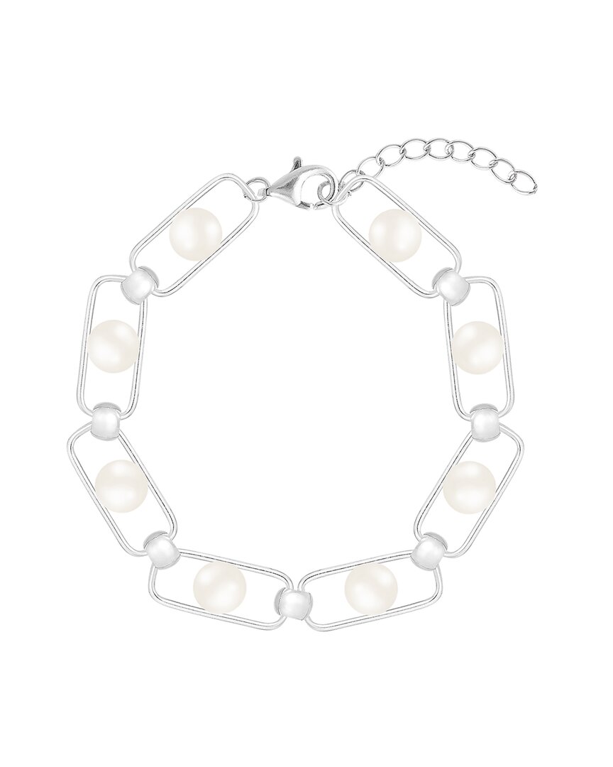Splendid Pearls 6.5-7mm Pearl Station Bracelet