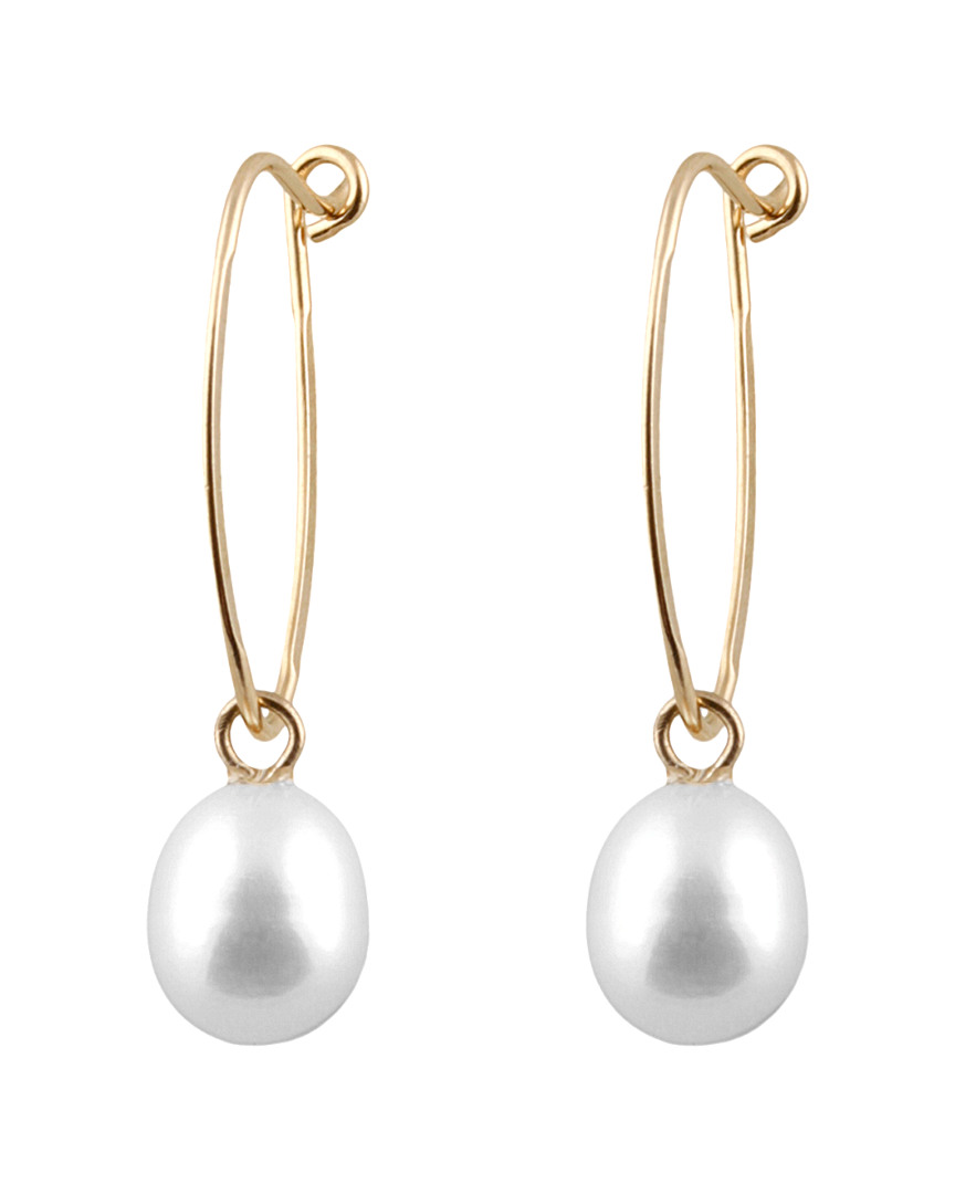 Splendid Pearls 14k 5.5-6mm Freshwater Pearl Drop Earrings