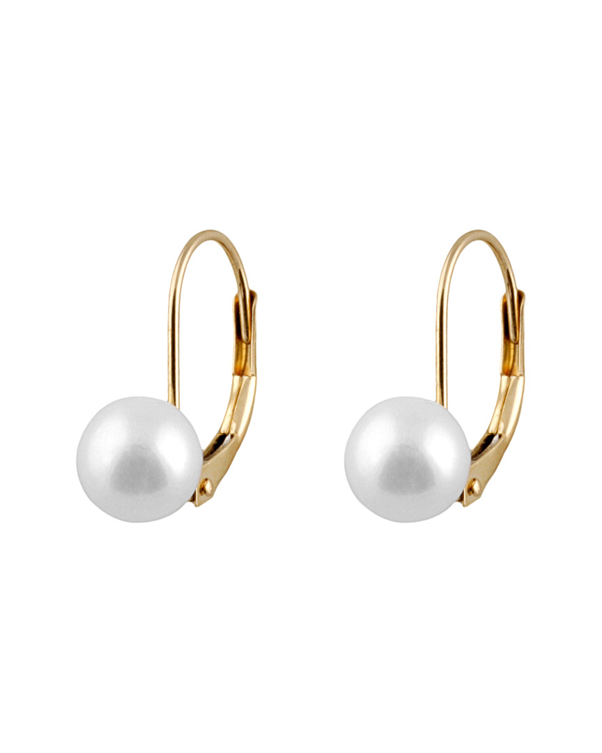 Shop Splendid Pearls 14k 6-6.5mm Freshwater Pearl Drop Earrings