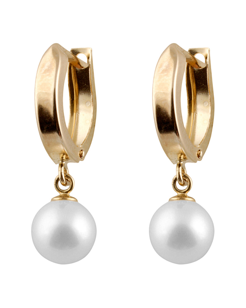 Splendid Pearls 14k 6.5-7mm Freshwater Pearl Drop Earrings