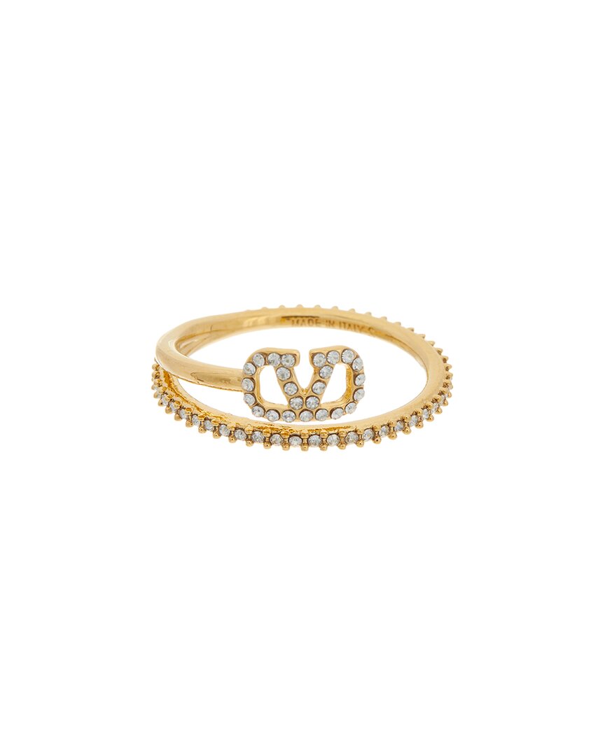 Valentino Garavani Valentino Vlogo Signature Ring In Yellow
