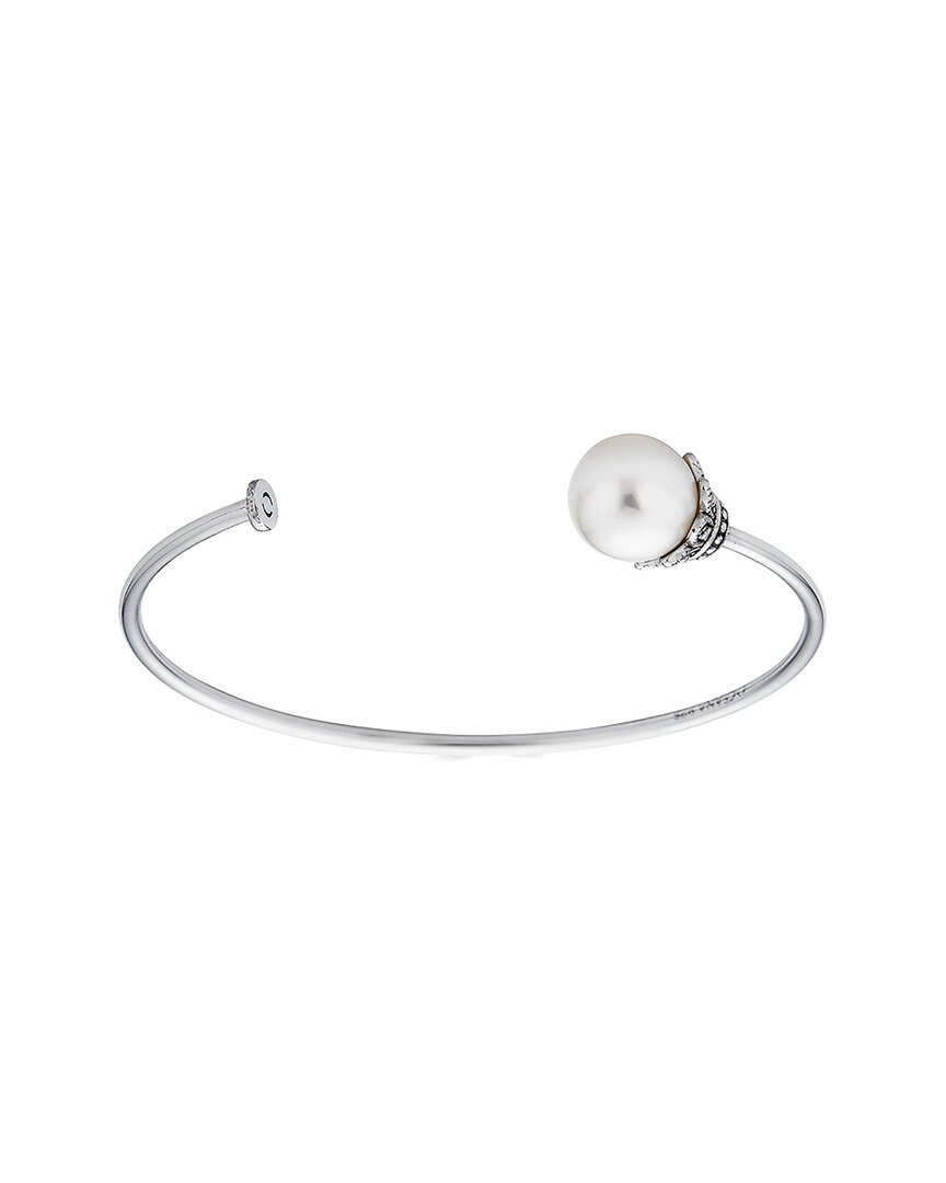 Belpearl Silver 9mm Pearl Bracelet In Silver