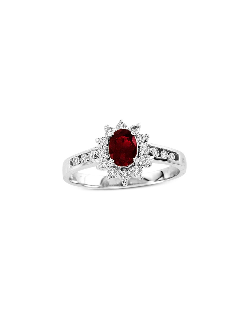Levaron 14k 0.65 Ct. Tw. Diamond & Ruby Ring In Red
