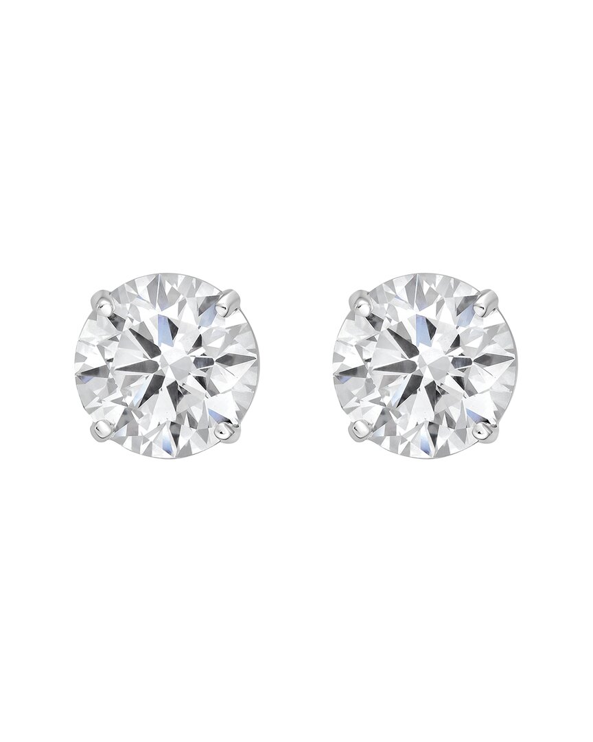 Diana M Lab Grown Diamonds Diana M. 14k 2.00 Ct. Tw. Lab-grown Diamond Earrings In Metallic