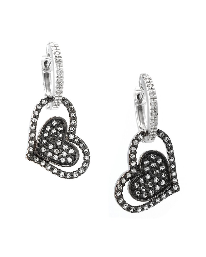 Diamond Select Cuts Silver 0.60 Ct. Tw. Diamond & White Topaz Earrings