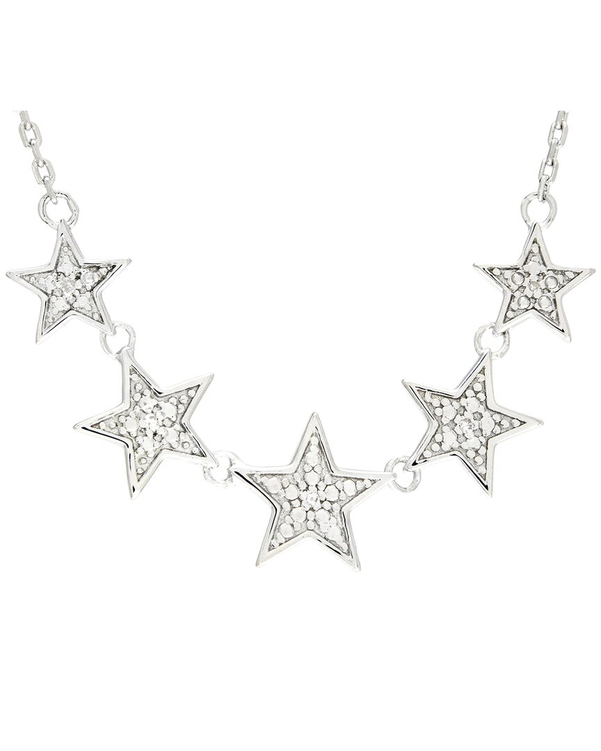 Diamond Select Cuts Silver Diamond Star Necklace