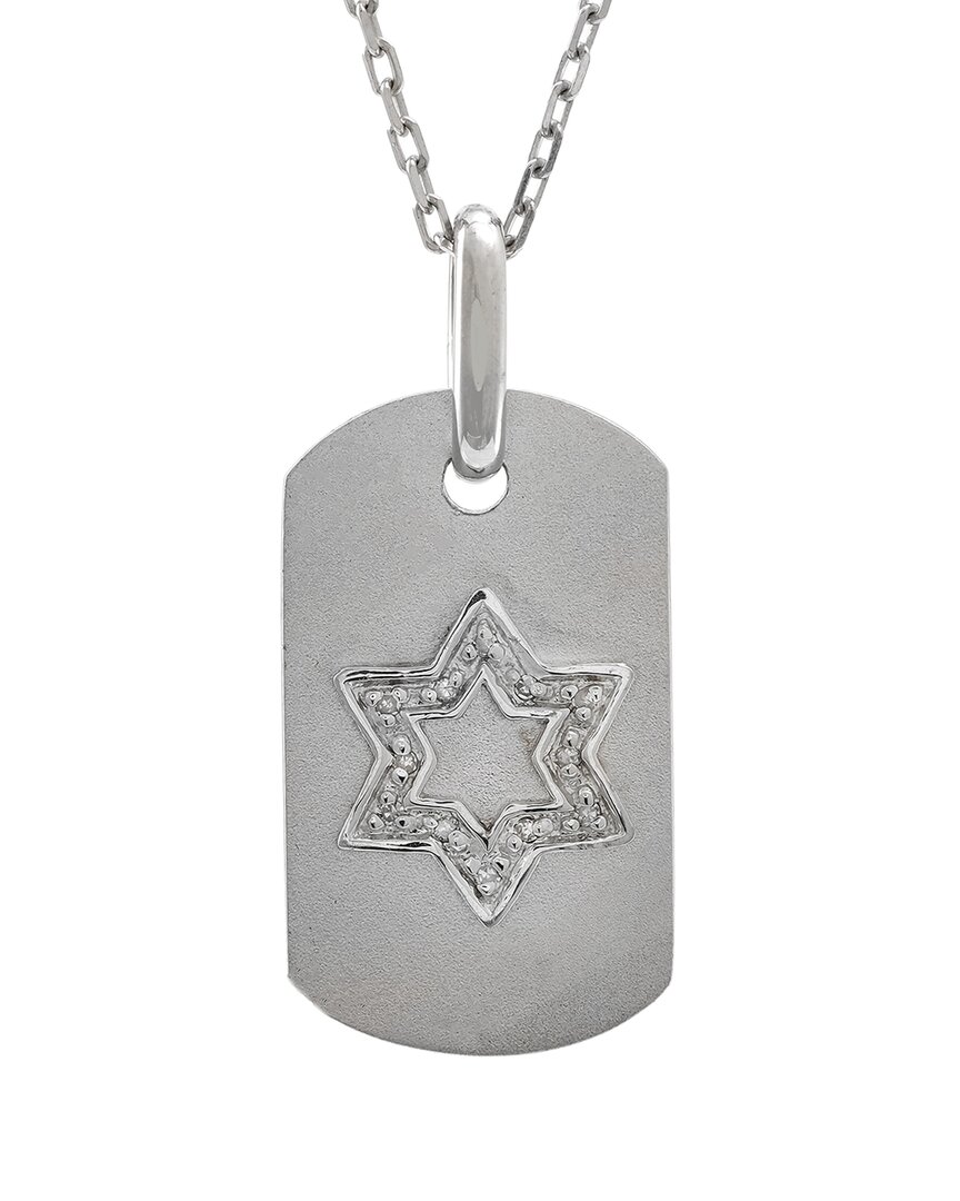 Diamond Select Cuts Silver Diamond Star Of David Pendant