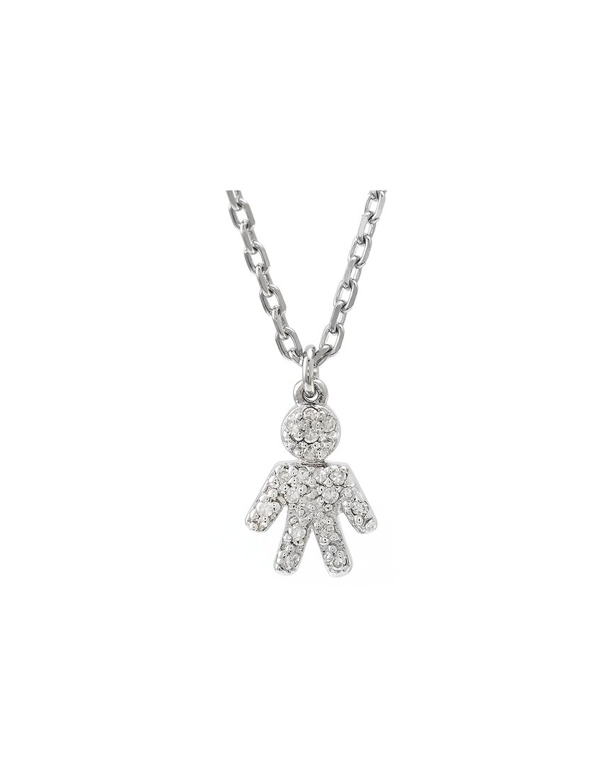 Diamond Select Cuts Silver Diamond Baby Boy Necklace