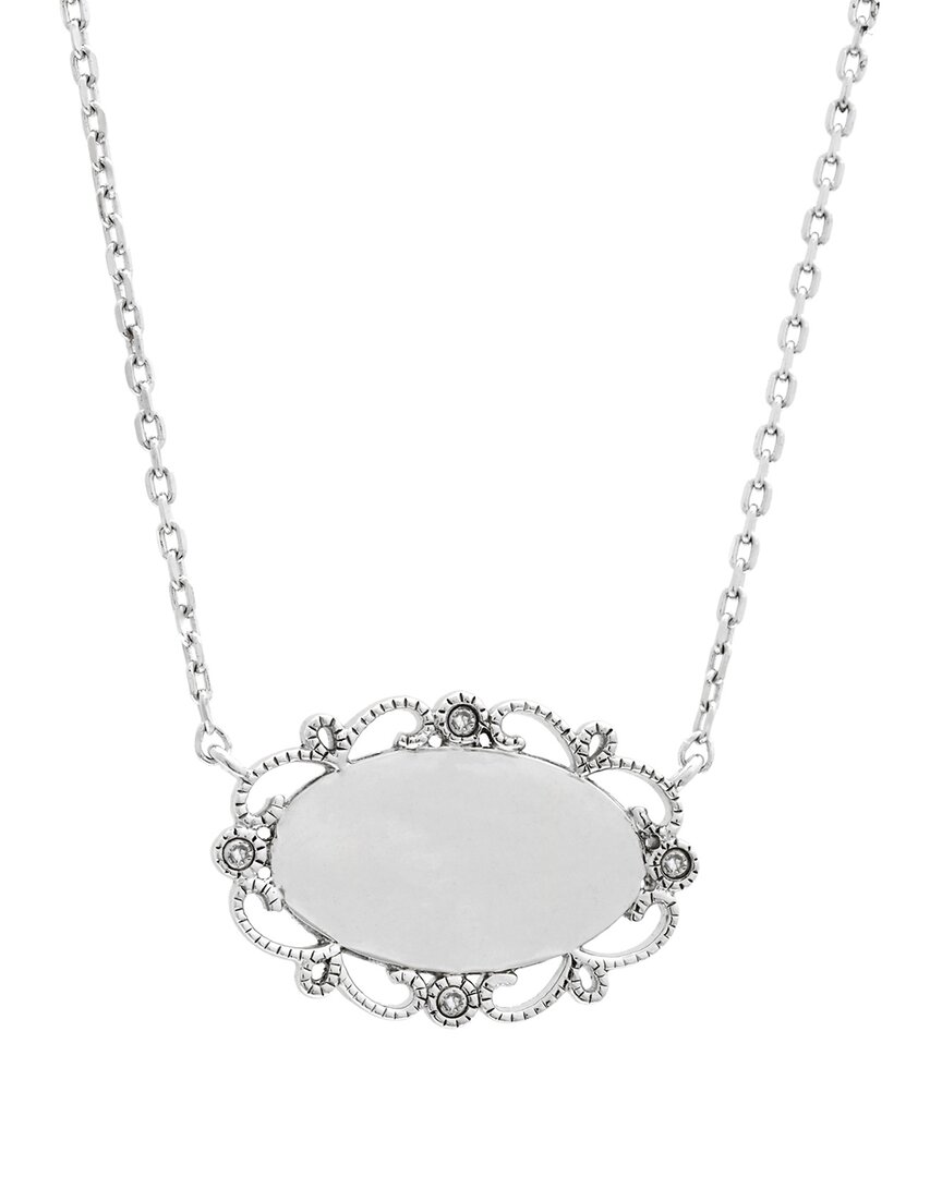 Diamond Select Cuts Silver Diamond Engravable Necklace