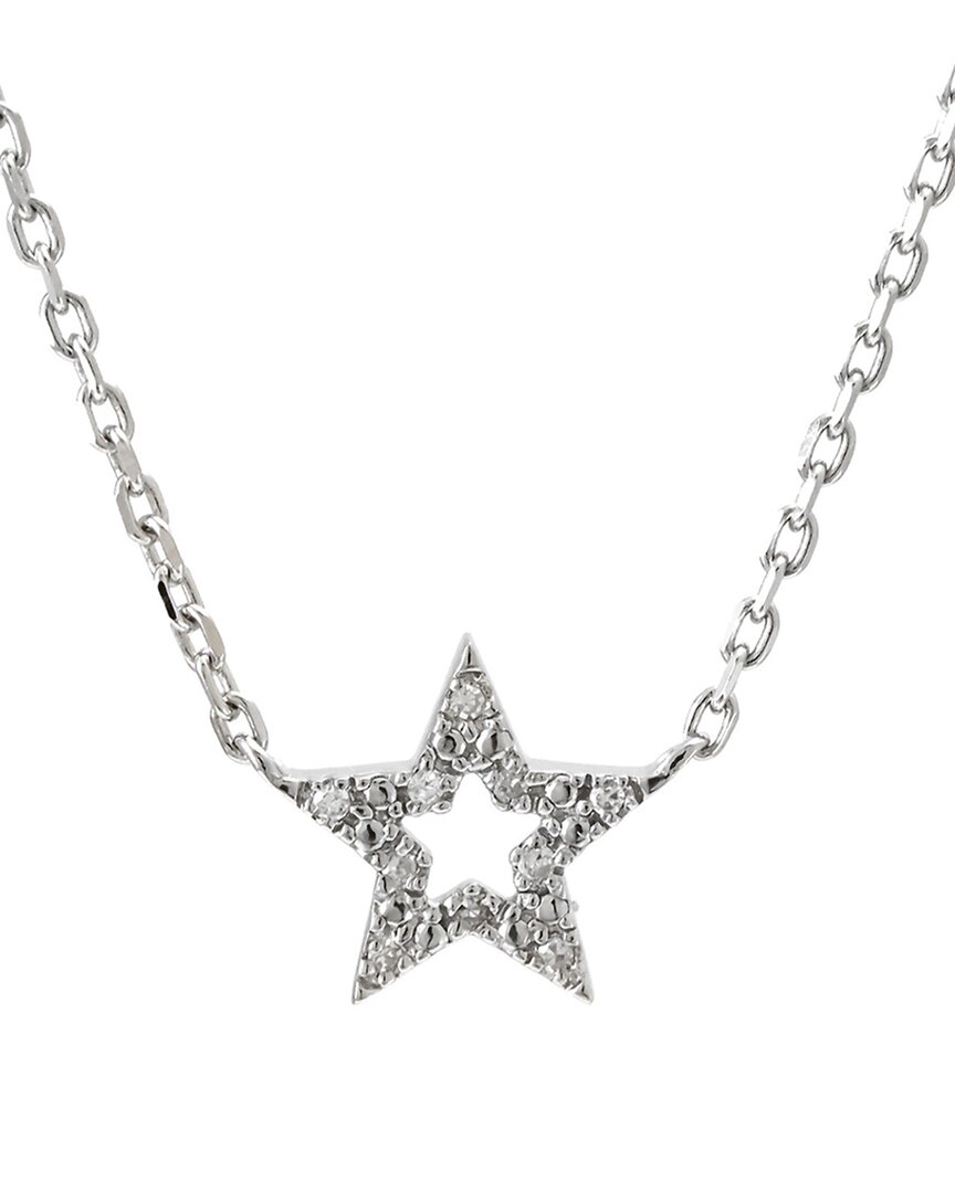 Diamond Select Cuts Silver Diamond Star Necklace