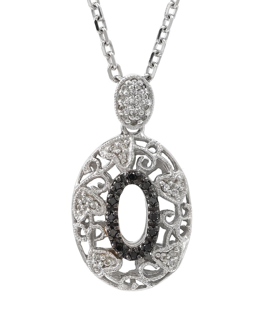 Gemstones Silver 0.26 Ct. Tw. Diamond & White Topaz Necklace