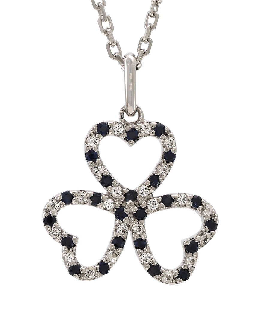 Gemstones Silver 1.07 Ct. Tw. Diamond & White Topaz Necklace