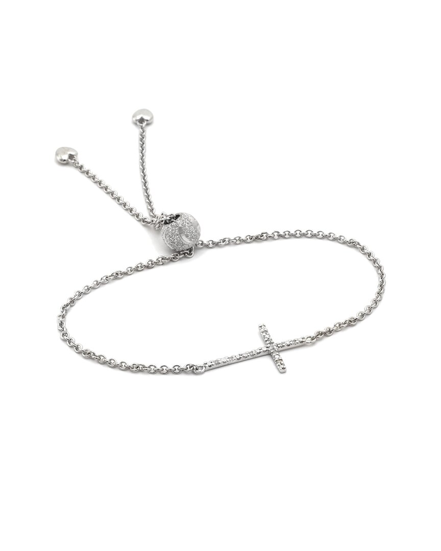 Diamond Select Cuts Silver Diamond Adjustable Bracelet