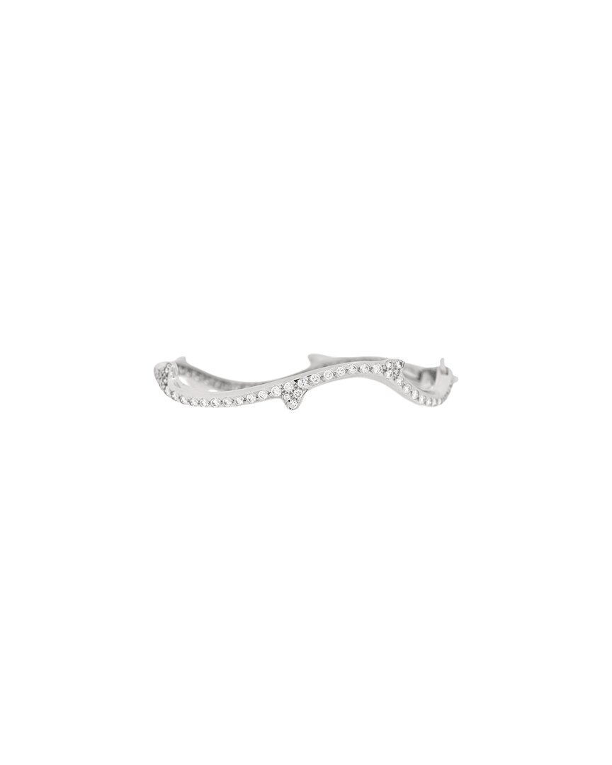 Dior 18k Diamond Bois De Rose Pave Bracelet (authentic Pre-loved) In Silver