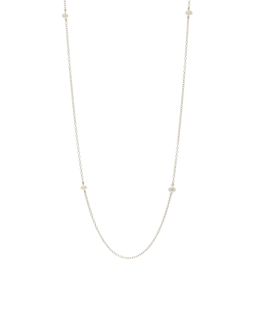 Tiffany & Co . 18k Freshwater Cultured Pearl Elsa Peretti Pearls By The Yard  Toggle Necklace (authen In Gold
