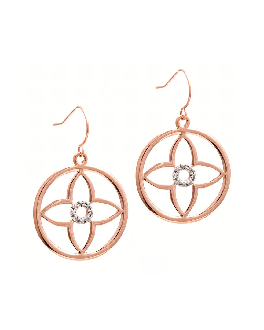 Diamond Select Cuts 0.05 Ct. Tw. Diamond 14k Rose Gold Earrings In Gold