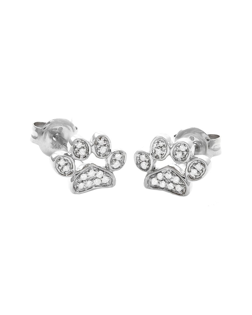 Diamond Select Cuts 0.09 Ct. Tw. Diamond 14k Earrings In Metallic