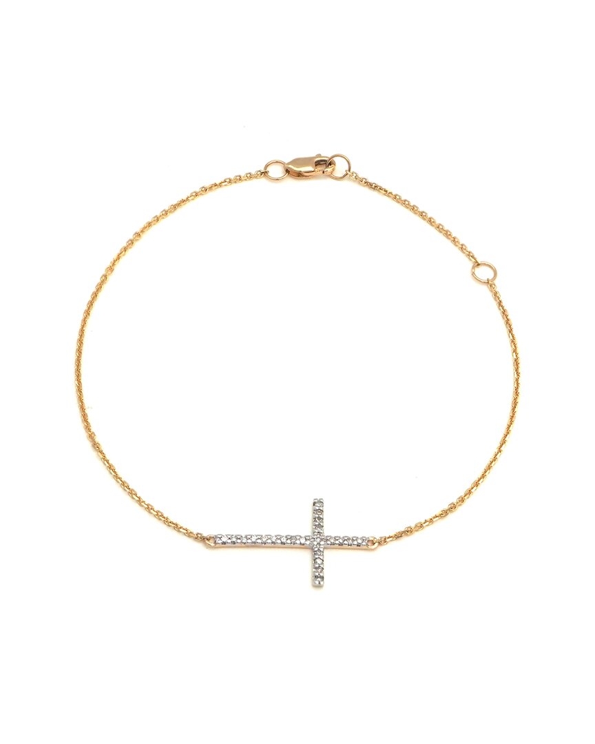 Diamond Select Cuts 0.09 Ct. Tw. Diamond 14k Bracelet In Gold