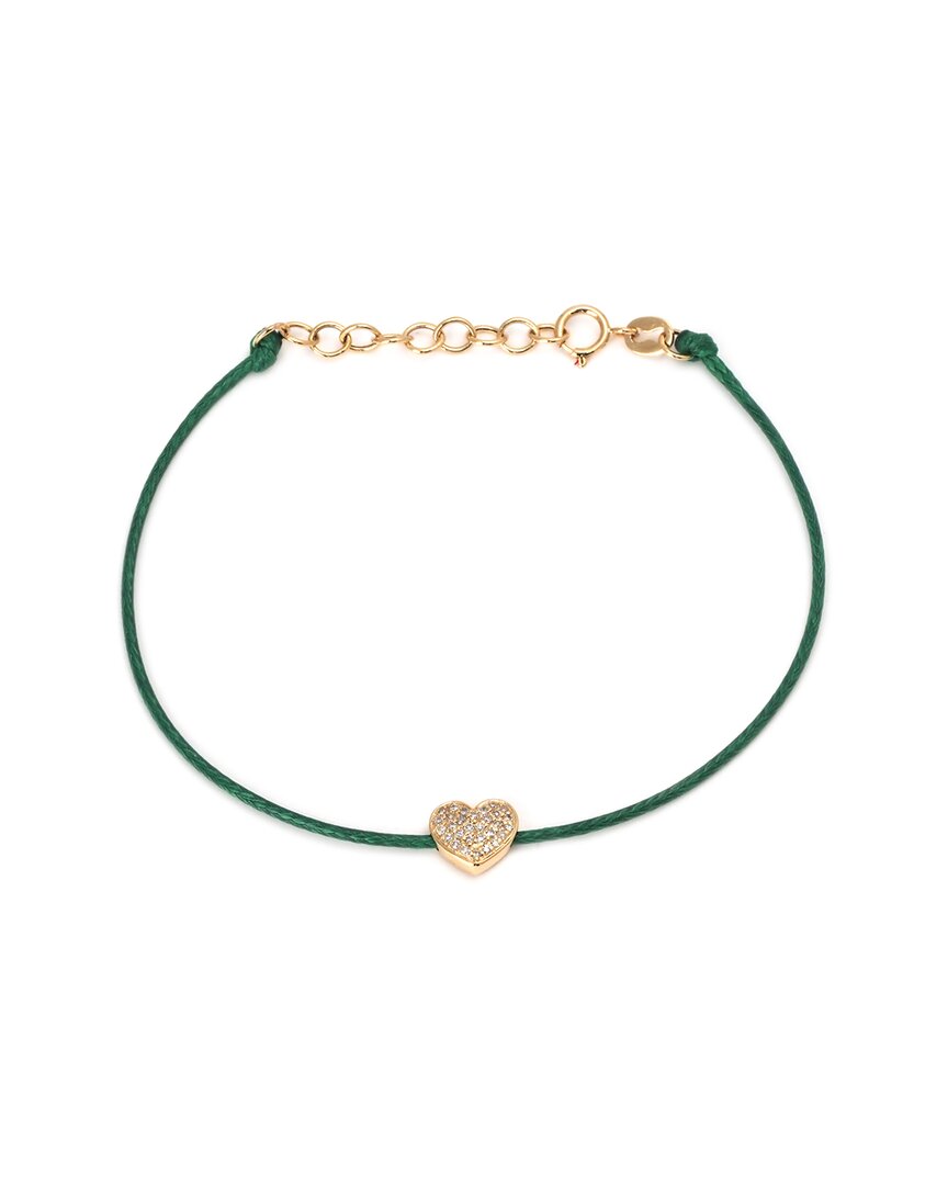 Diamond Select Cuts 0.10 Ct. Tw. Diamond 14k Bracelet In Green