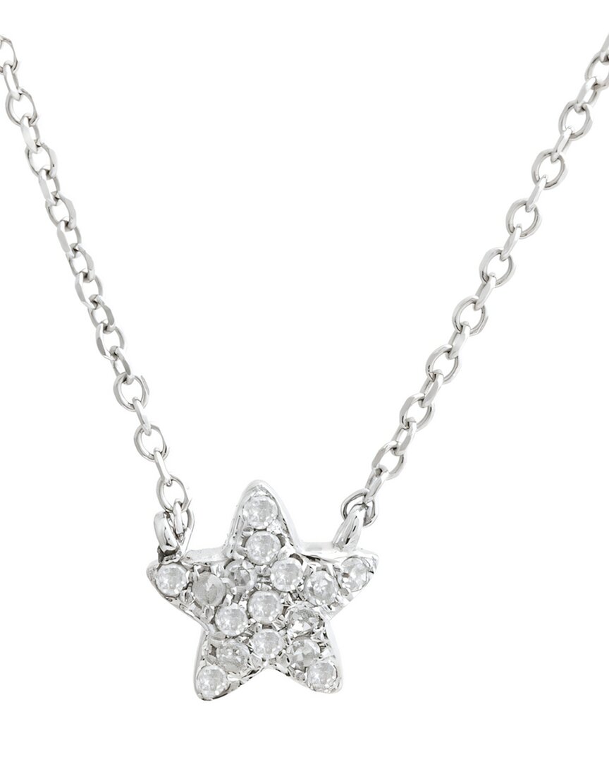 Diamond Select Cuts 0.05 Ct. Tw. Diamond 14k Necklace In Metallic