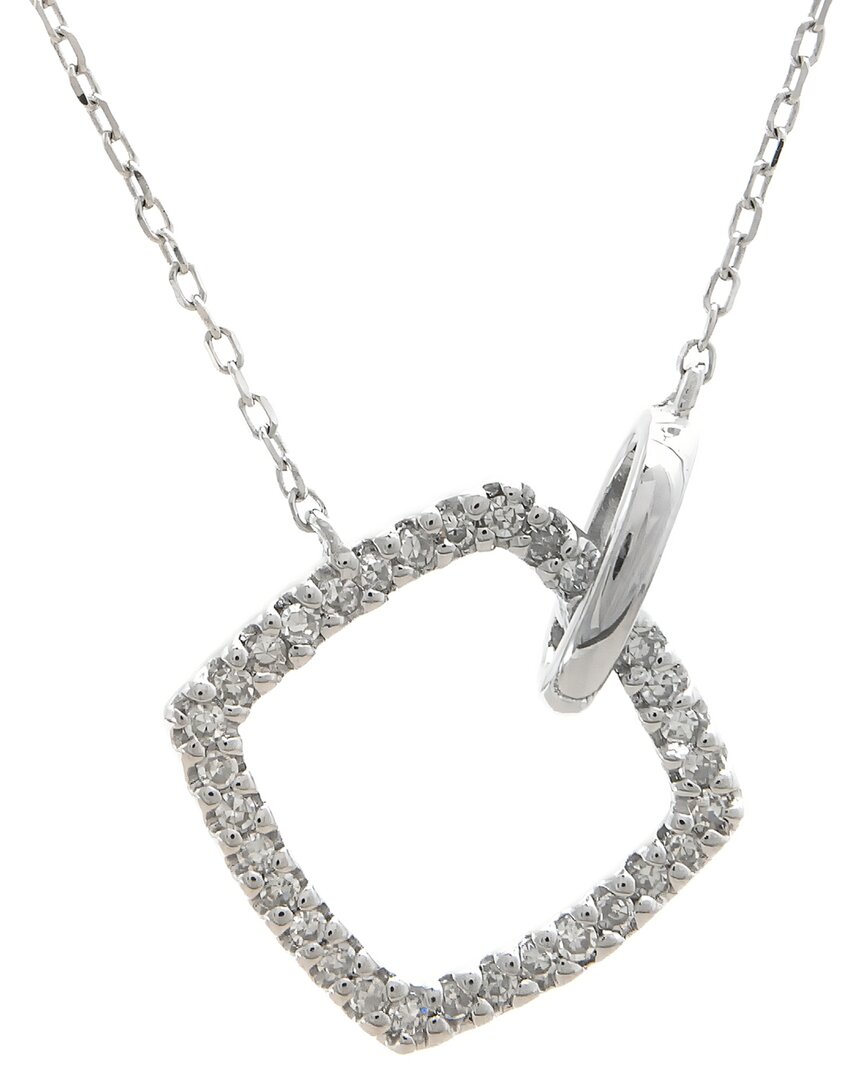 Diamond Select Cuts 0.10 Ct. Tw. Diamond 14k Necklace In Silver