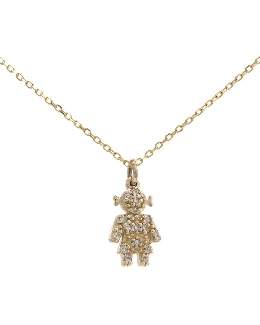 Diamond Select Cuts 0.05 Ct. Tw. Diamond 14k Necklace In Gold