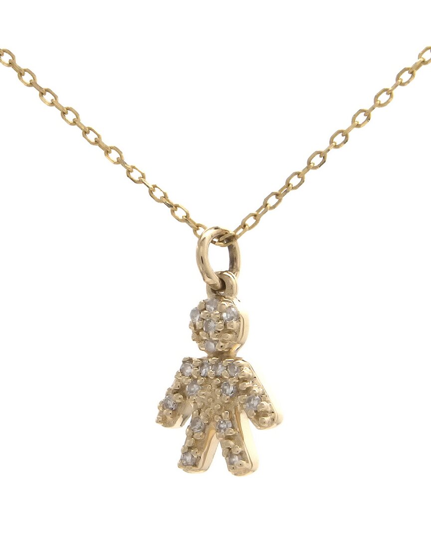 Diamond Select Cuts 0.06 Ct. Tw. Diamond 14k Necklace In Gold