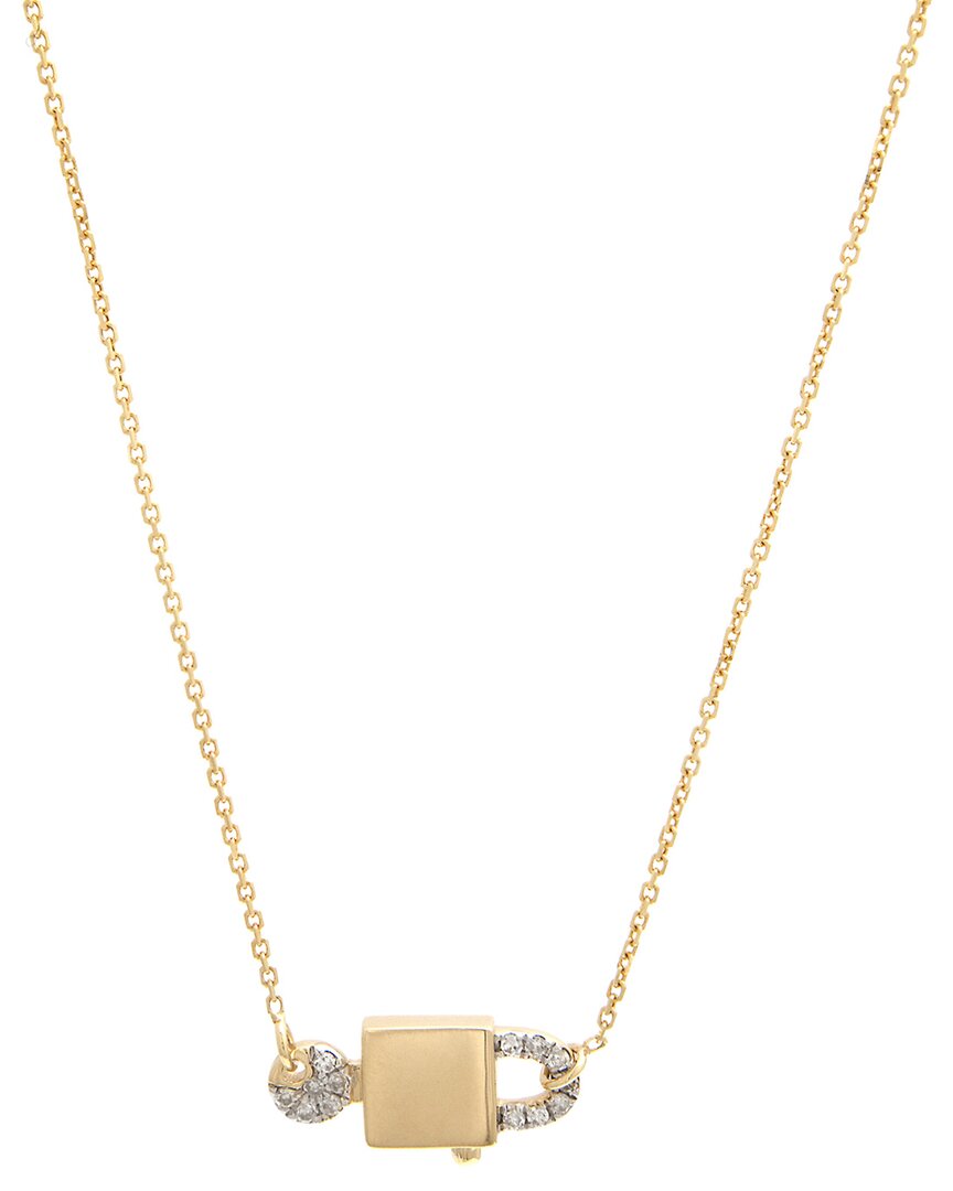 Diamond Select Cuts 0.09 Ct. Tw. Diamond 14k Necklace In Gold