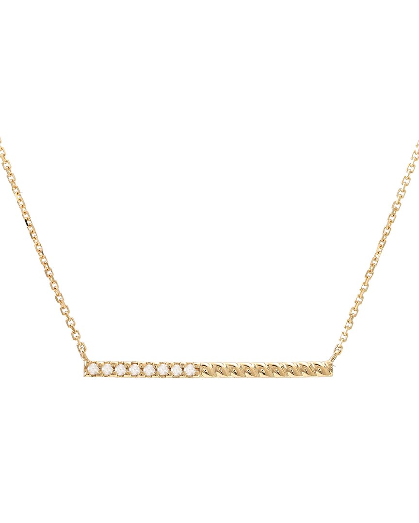 Diamond Select Cuts 0.05 Ct. Tw. Diamond 14k Necklace In Gold