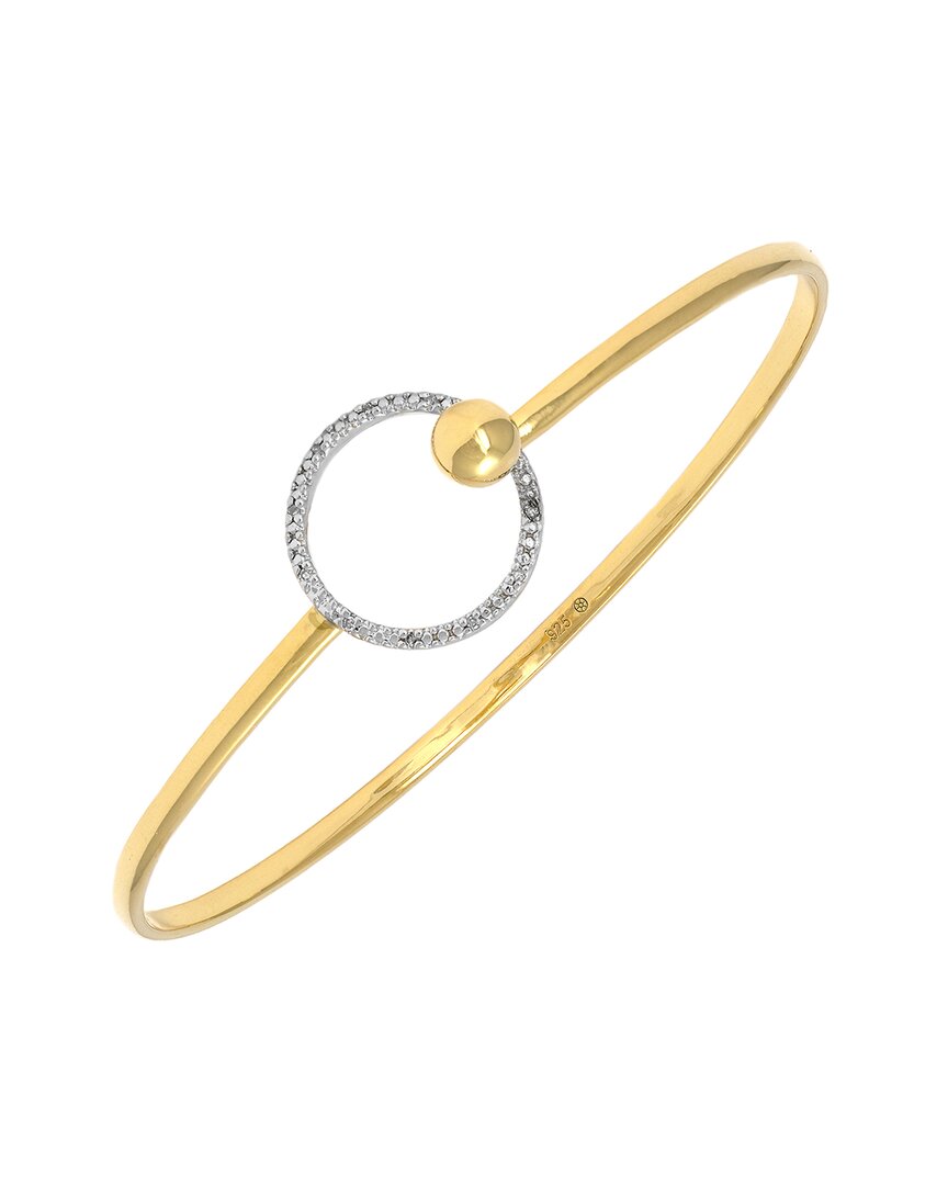 Diamond Select Cuts 0.05 Ct. Tw. Diamond Silver Bangle In Gold