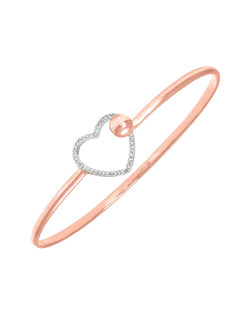 Diamond Select Cuts 0.05 Ct. Tw. Diamond Silver Bangle In Gold