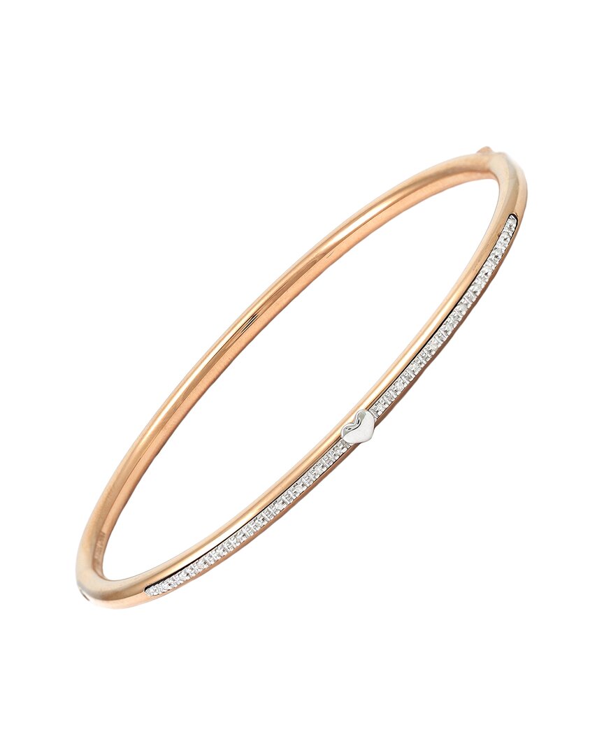 Diamond Select Cuts 0.09 Ct. Tw. Diamond Silver Bangle