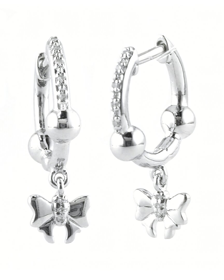Diamond Select Cuts 0.05 Ct. Tw. Diamond Silver Earrings In Metallic