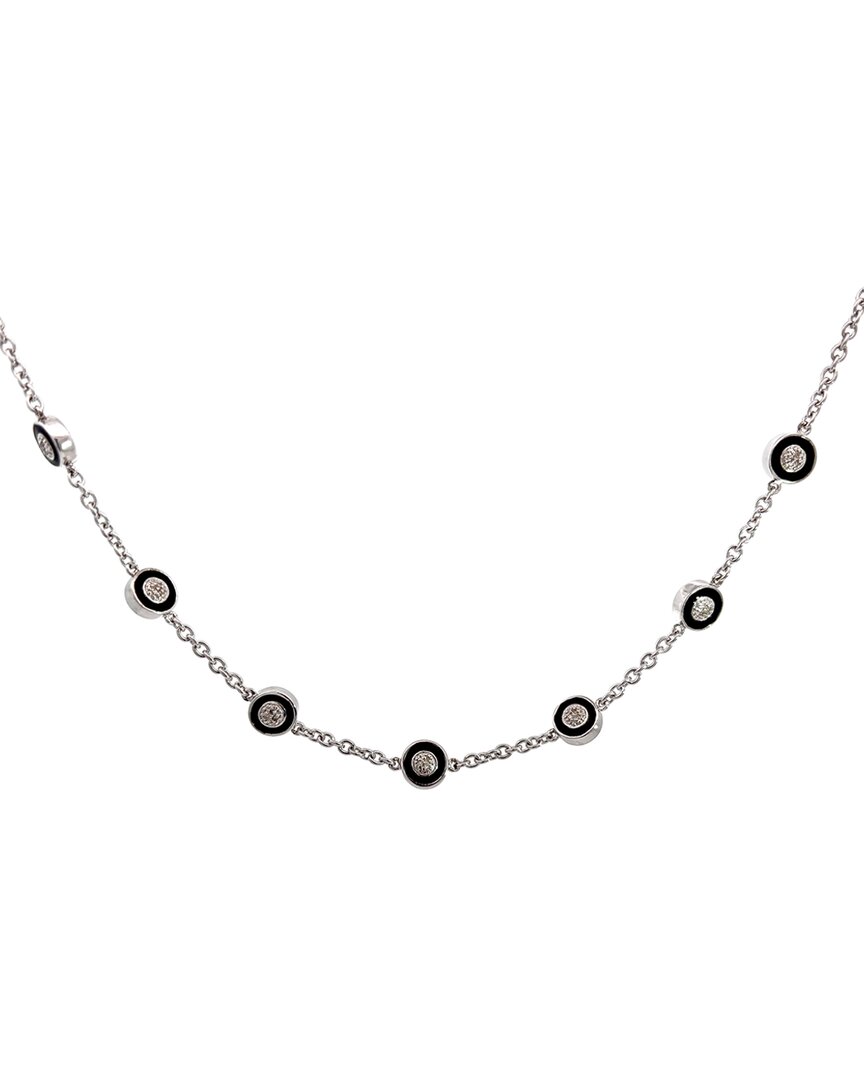 Diamond Select Cuts 0.13 Ct. Tw. Diamond Silver Necklace In Metallic