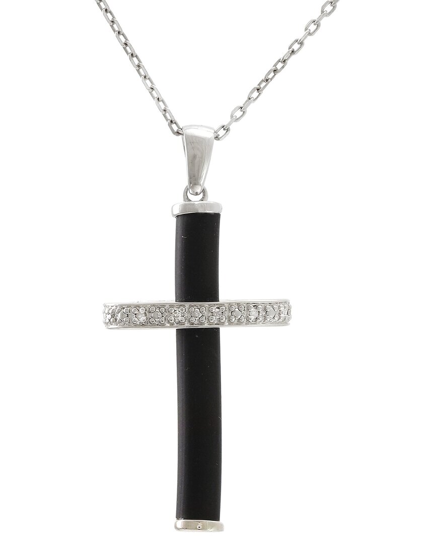 Diamond Select Cuts 0.02 Ct. Tw. Diamond Silver Pendant In Metallic