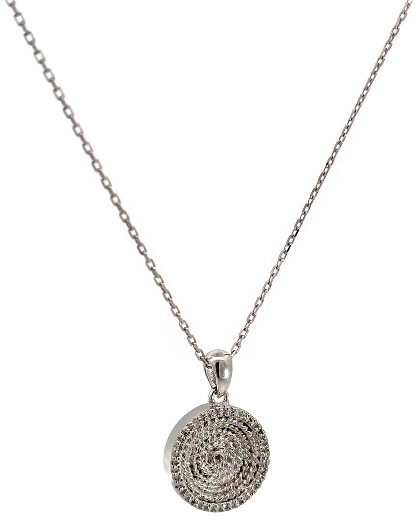 Diamond Select Cuts 0.12 Ct. Tw. Diamond Silver Necklace In Silver