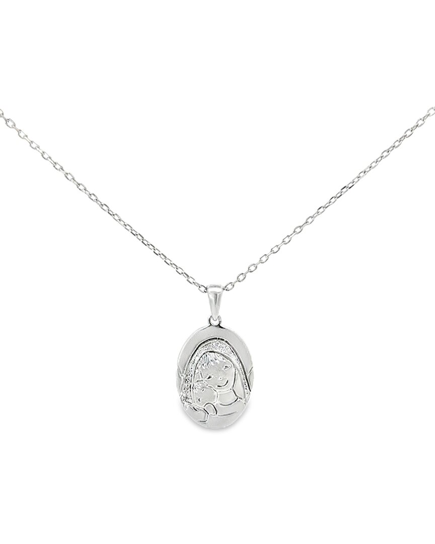 Diamond Select Cuts 0.02 Ct. Tw. Diamond Silver Necklace In Metallic