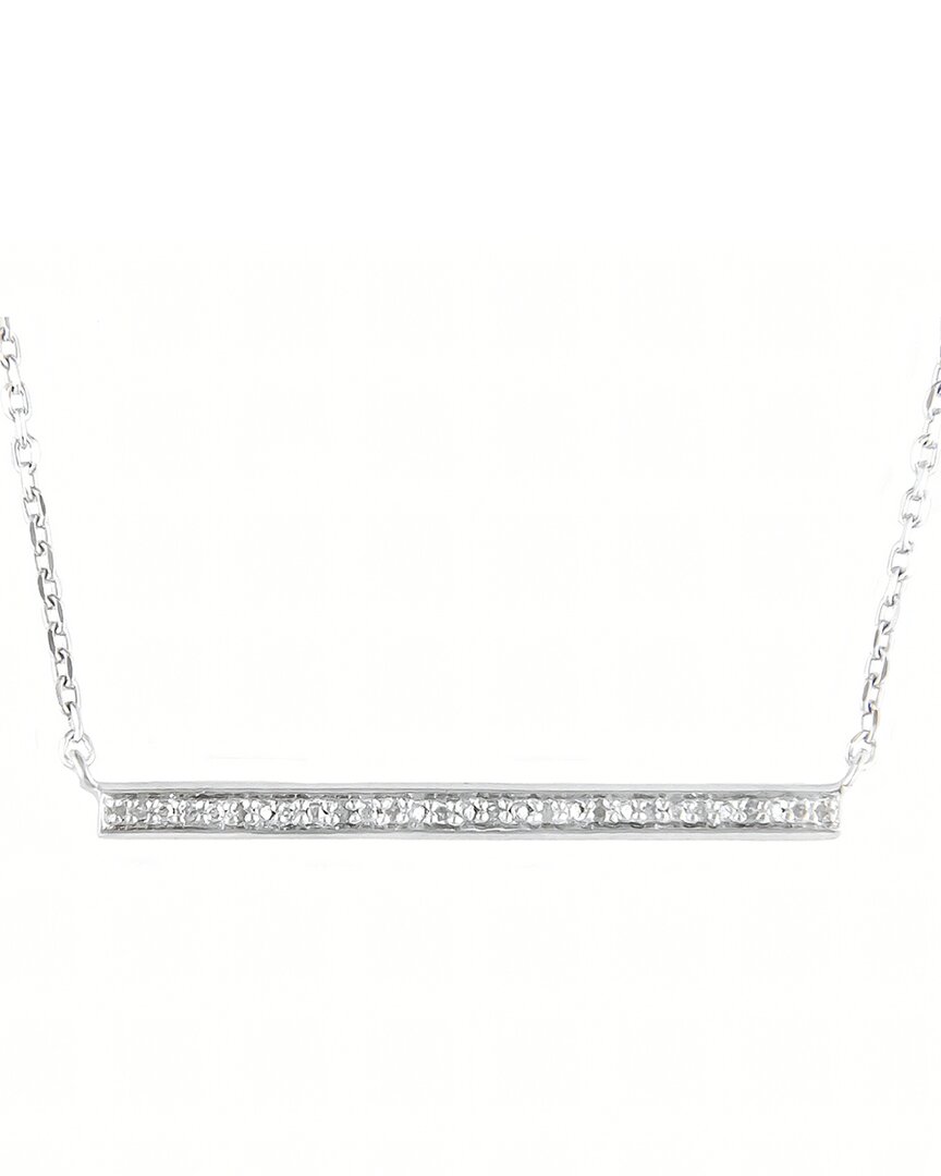 Diamond Select Cuts 0.05 Ct. Tw. Diamond Silver Necklace In Metallic