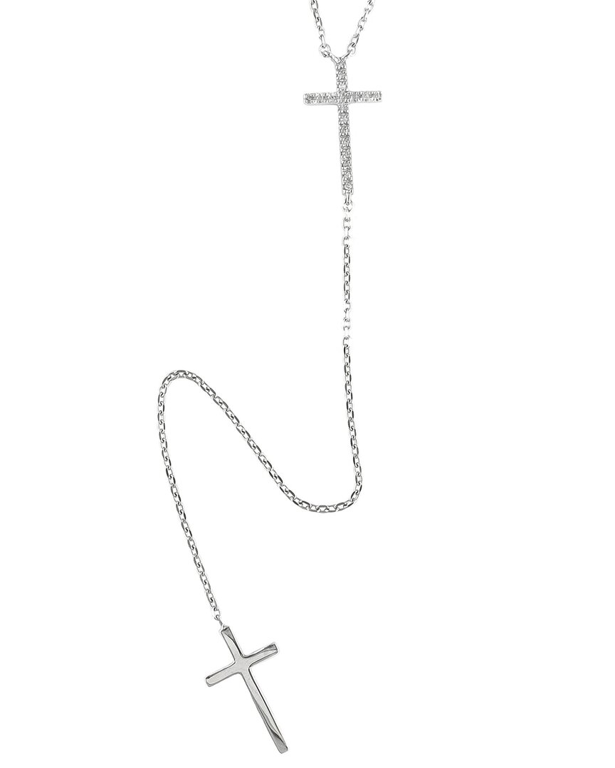 Diamond Select Cuts 0.05 Ct. Tw. Diamond Silver Necklace In Metallic