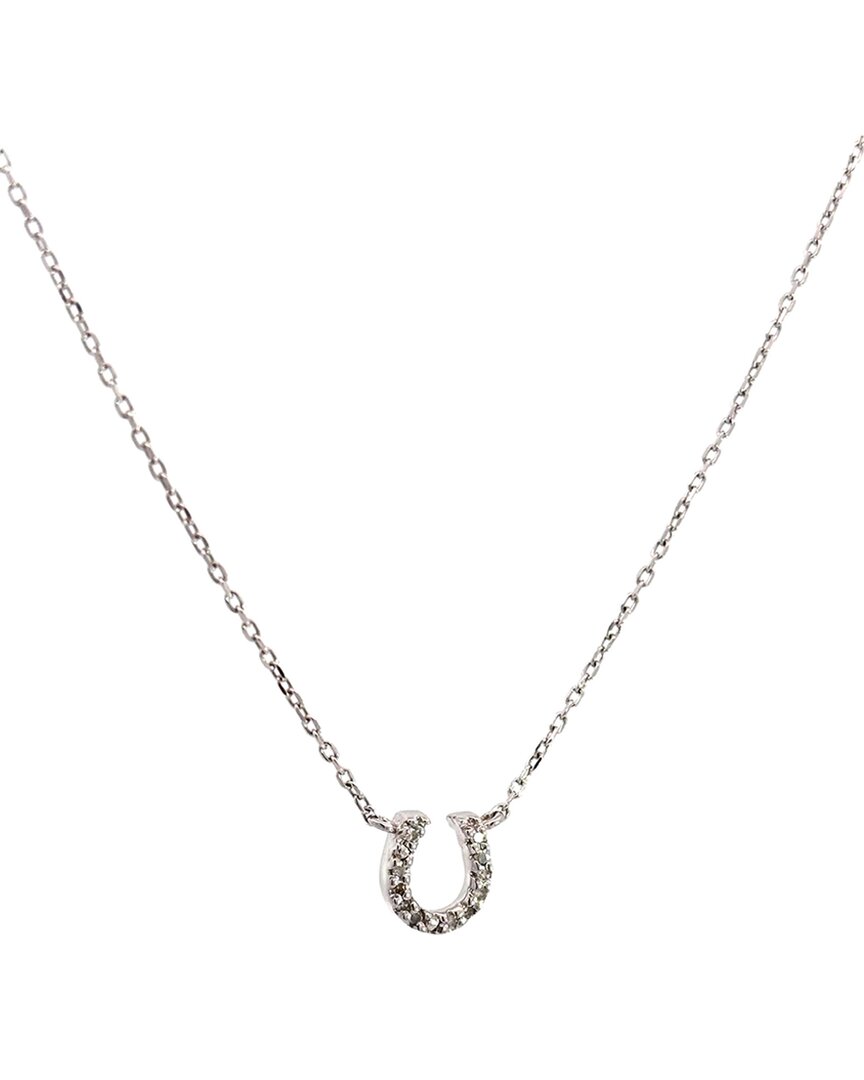 Diamond Select Cuts 0.04 Ct. Tw. Diamond Silver Necklace In Metallic