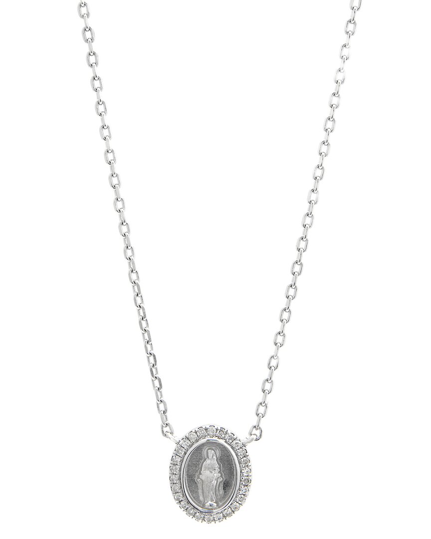 Diamond Select Cuts 0.10 Ct. Tw. Diamond Silver Necklace In Metallic