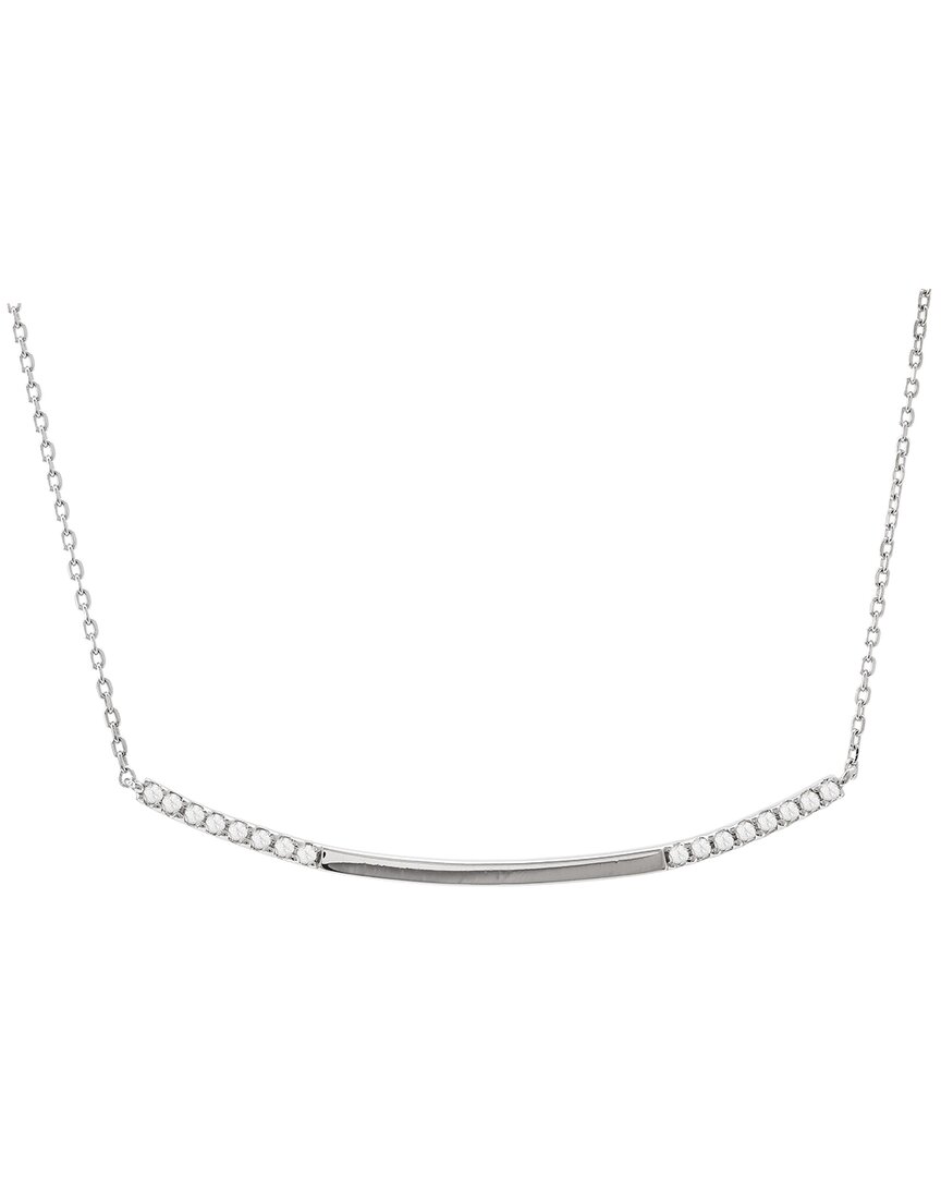 Diamond Select Cuts 0.10 Ct. Tw. Diamond Silver Necklace In Metallic