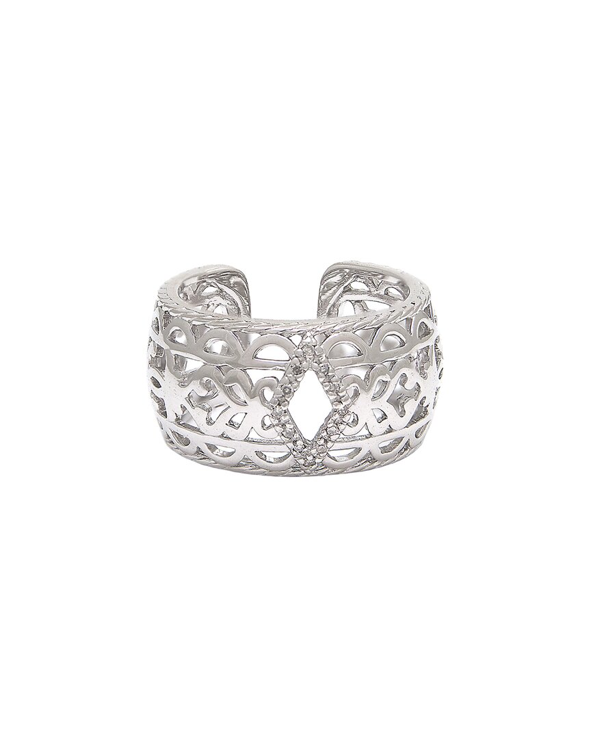 Diamond Select Cuts 0.05 Ct. Tw. Diamond Silver Ring In Metallic