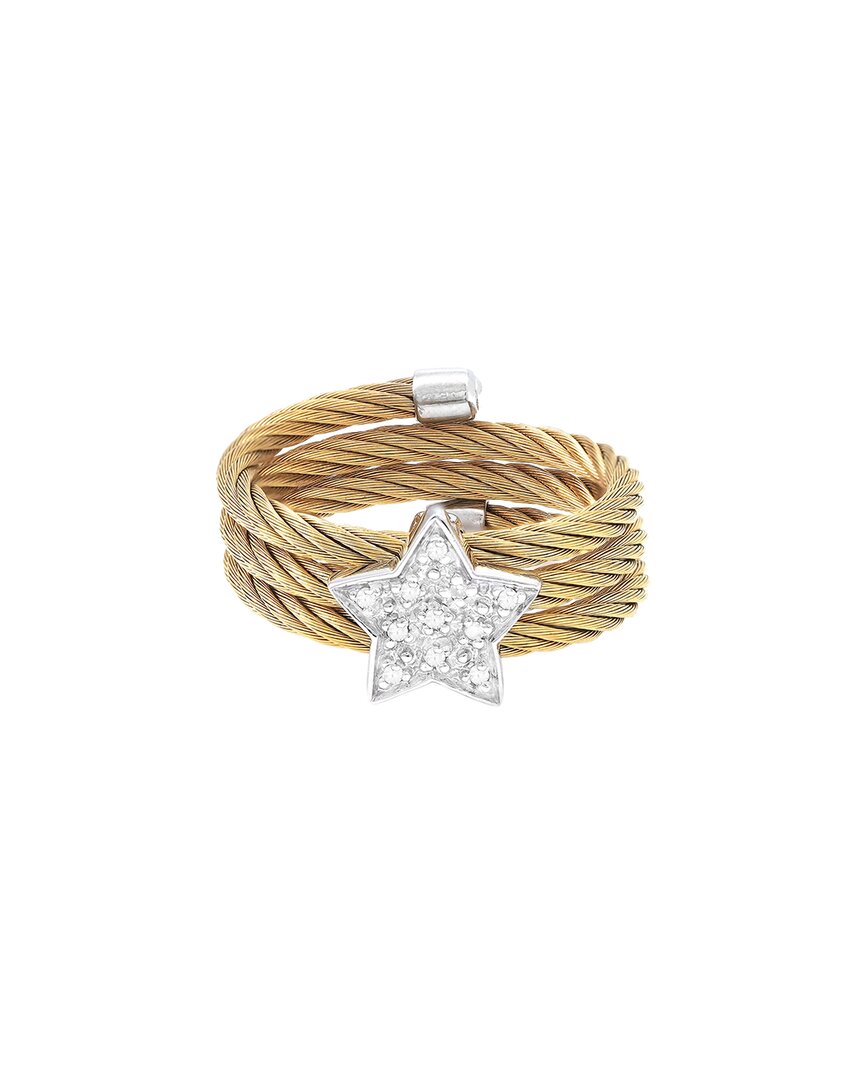 Diamond Select Cuts 0.05 Ct. Tw. Diamond Silver Ring In Gold