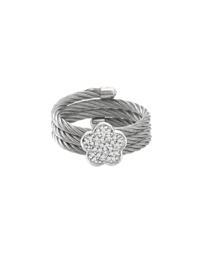 Diamond Select Cuts 0.10 Ct. Tw. Diamond Silver Ring In Metallic