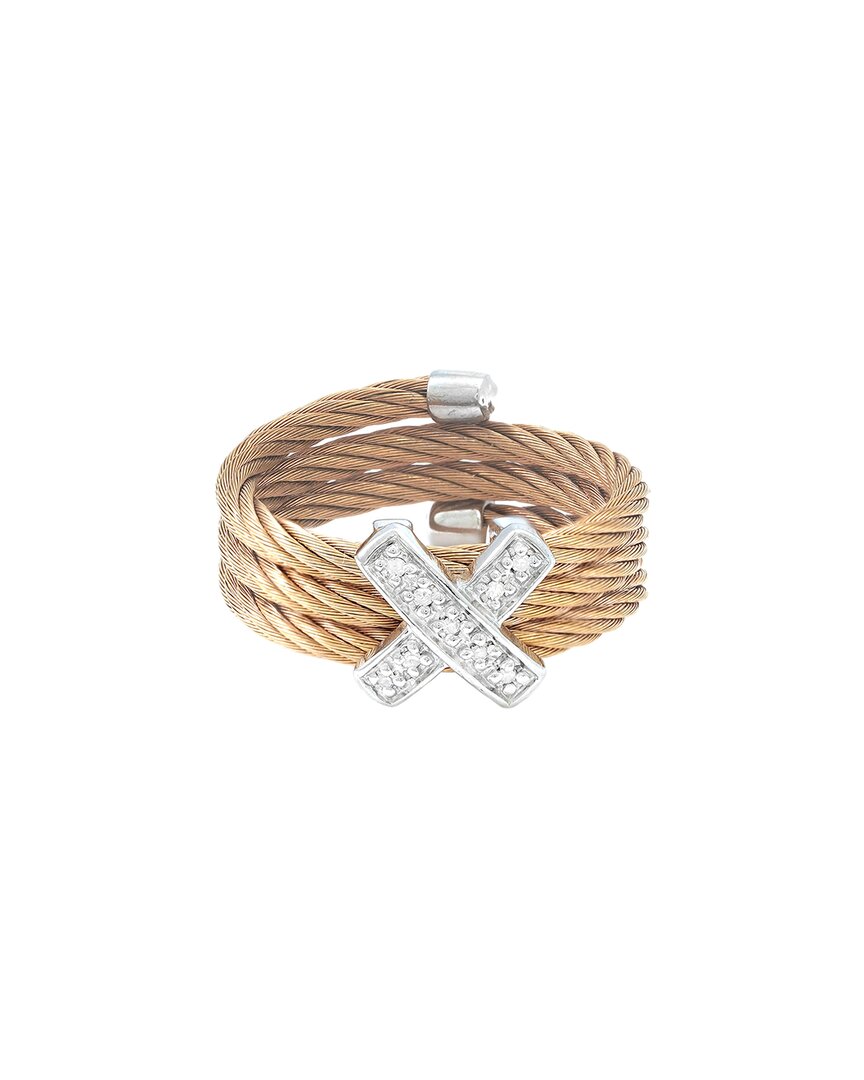 Diamond Select Cuts 0.05 Ct. Tw. Diamond Silver Ring In Gold